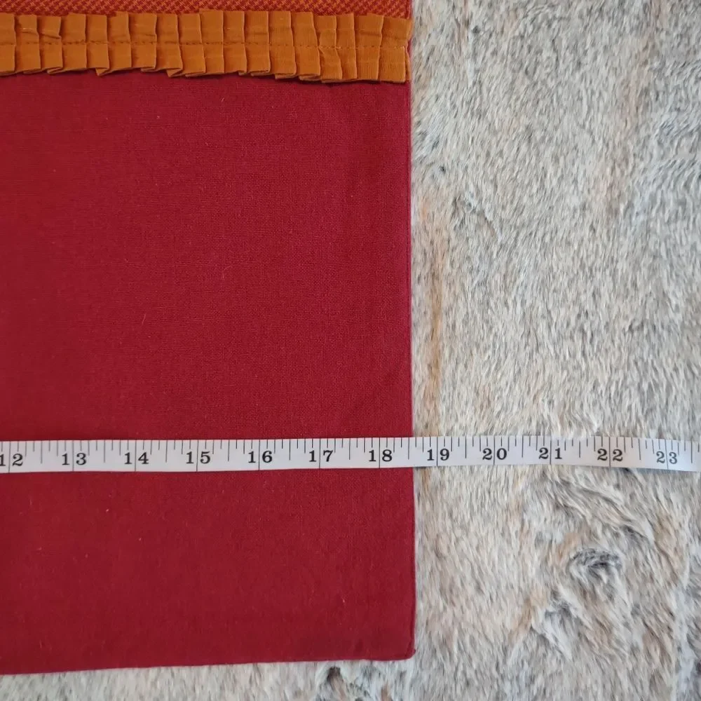 Handmade Placemats Red & Orange Set of 4‎